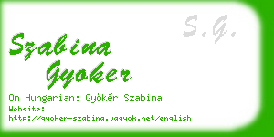 szabina gyoker business card